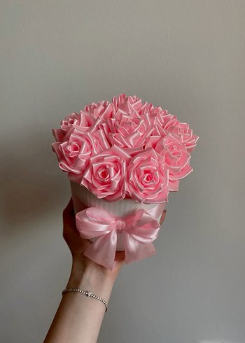 Pembe Gül Buketi Kutusu