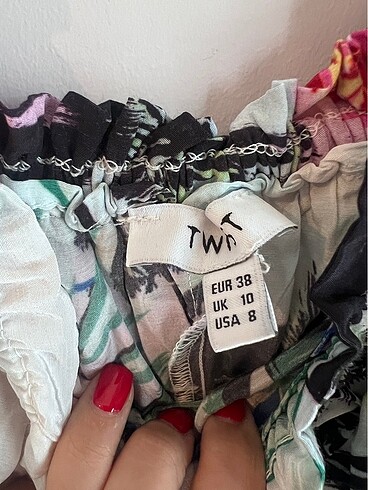 38 Beden çeşitli Renk Twist elbise