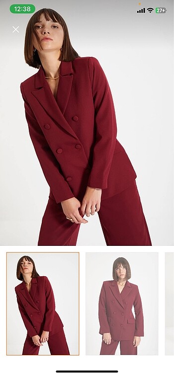 42 Beden bordo Renk BLAZER CEKET