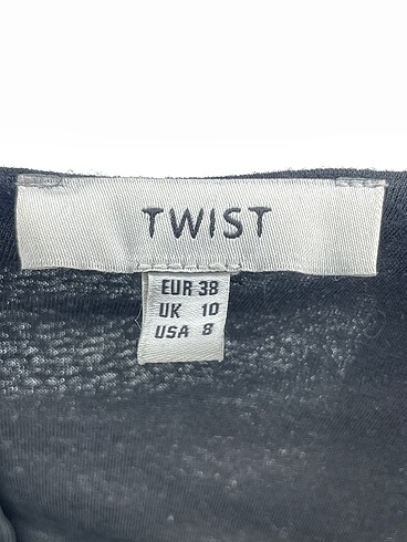 38 Beden siyah Renk Twist Uzun Elbise %70 İndirimli.
