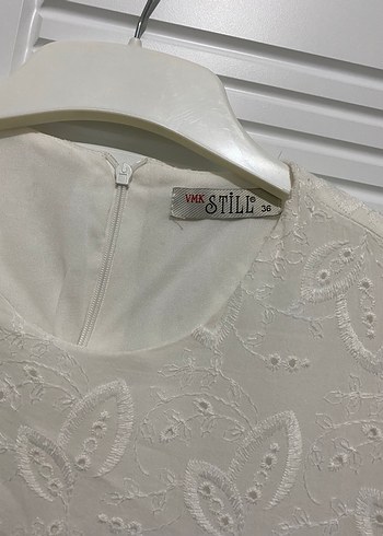 Dantel Detaylı Beyaz Uzun Bohem Elbise - Görsel 3