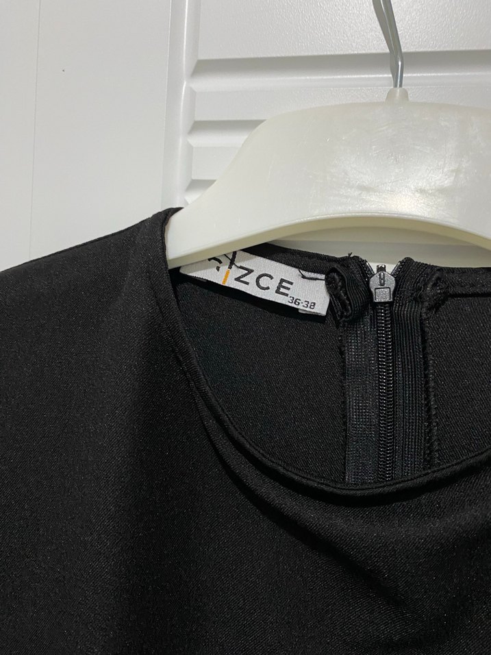 Uzun Kollu Siyah Bohem Elbise - Görsel 2