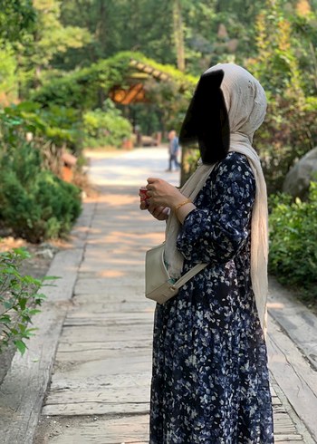 Uzun şifon astarlı elbise - Görsel 5