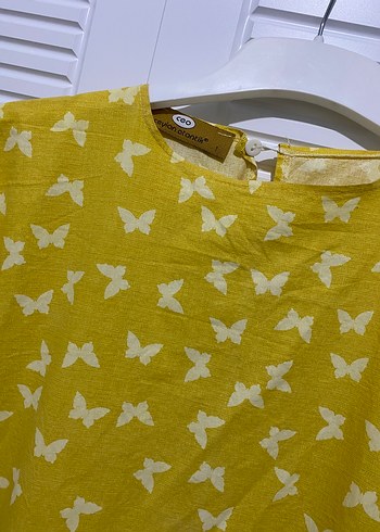 Uzun Kollu Sarı Pilili Uzun Elbise - Görsel 2