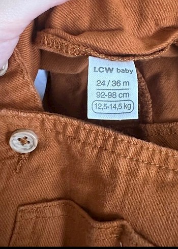 Kahverengi Erkek Çocuk Denim Salopet - Görsel 3