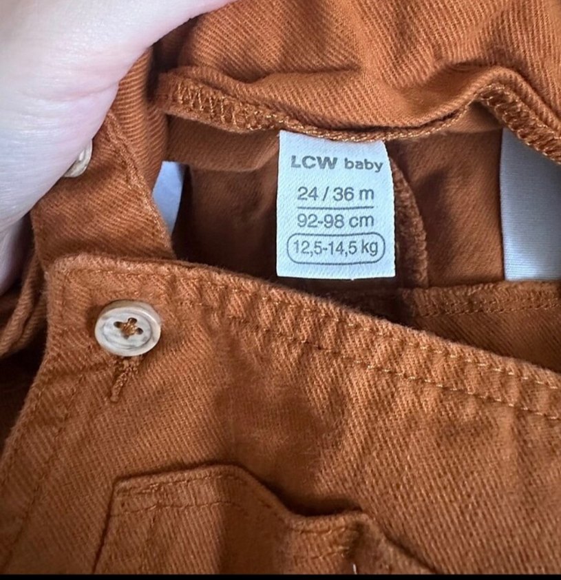 Kahverengi Erkek Çocuk Denim Salopet - Görsel 3