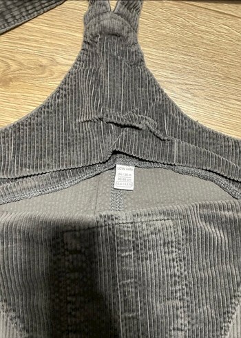 Gri Erkek Çocuk Askılı Kot Tulum - Görsel 3