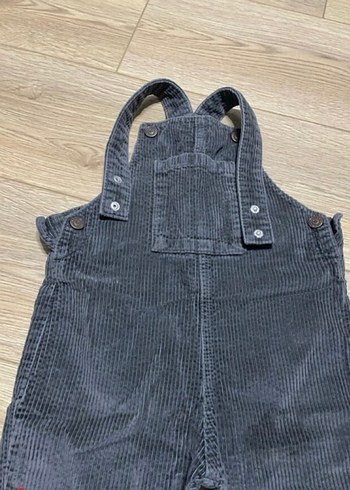 Gri Erkek Çocuk Askılı Kot Tulum - Görsel 2