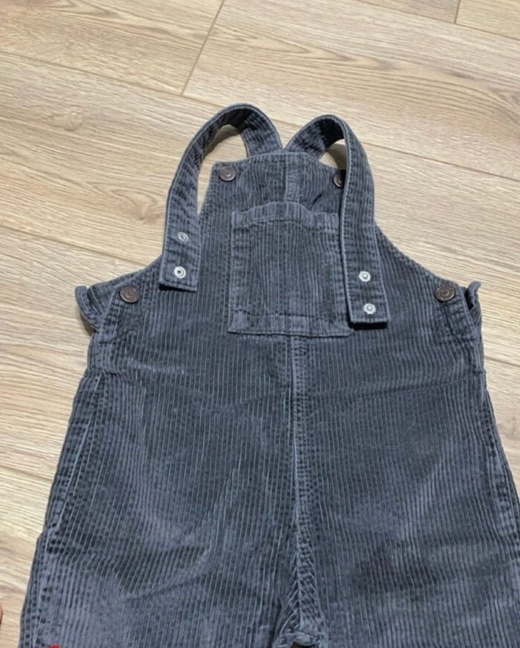 Gri Erkek Çocuk Askılı Kot Tulum - Görsel 2