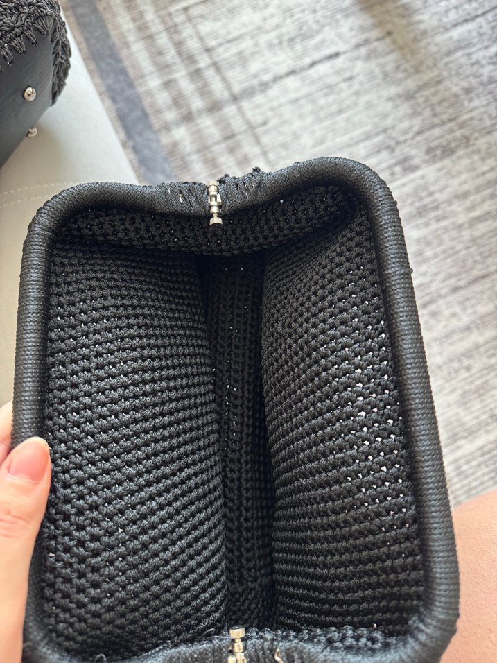 Örgü Siyah Kadın clutchÇanta - Görsel 4