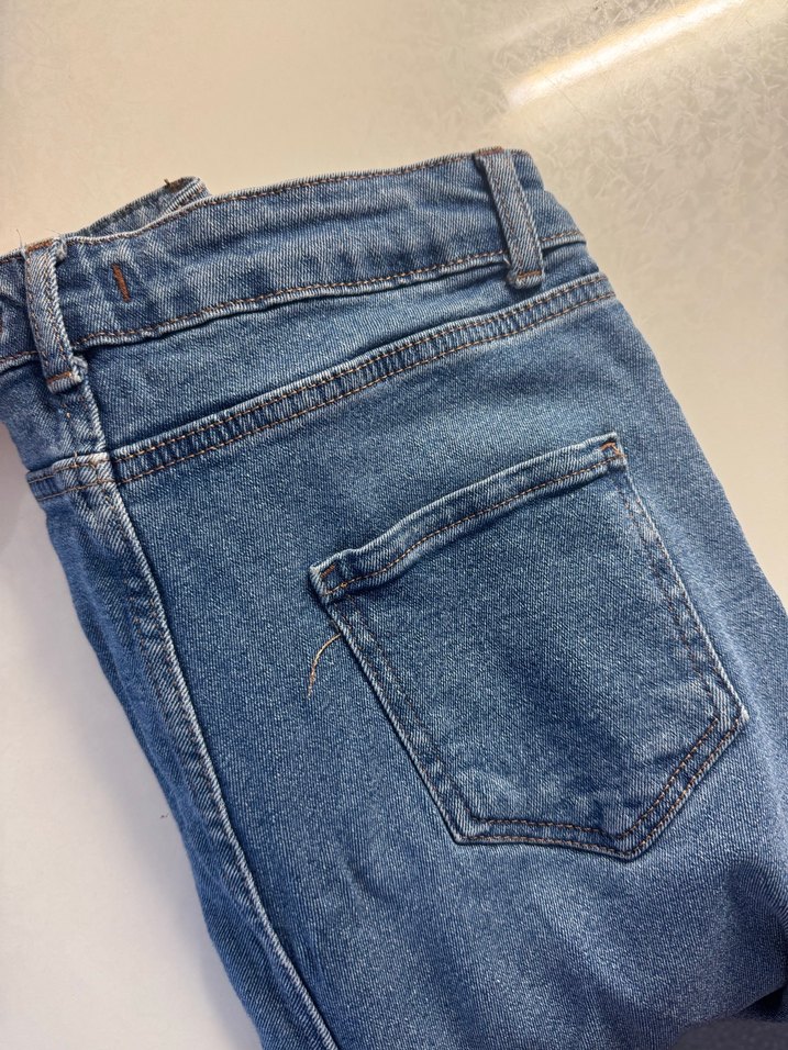 Kadın Mavi Regular Fiy Kot Pantolon - Görsel 3