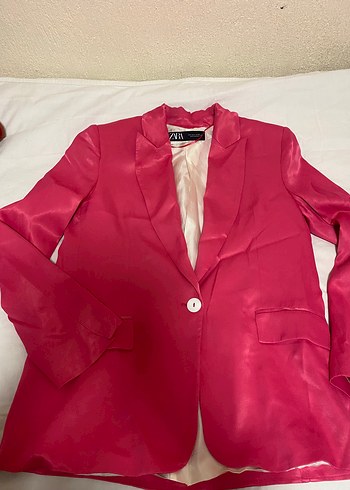 Zara Fusya Saten Blazer Ceket