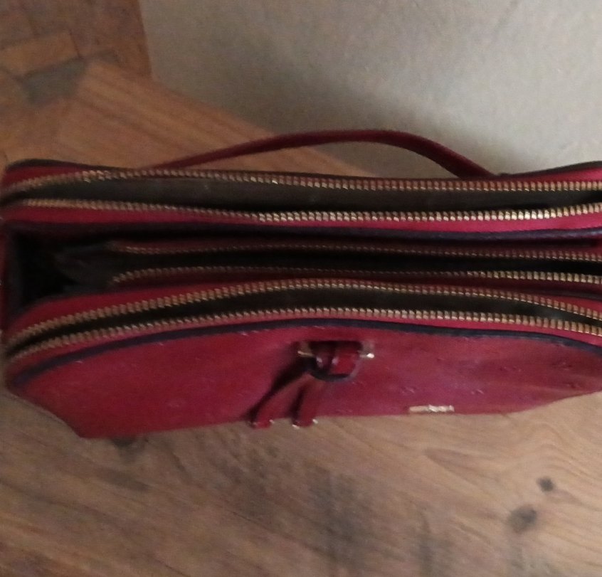 Bordo İşlemeli  Kadın Çanta - Görsel 2