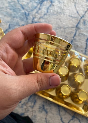 Parlak Altın Renkli 12'li Bardak Seti - Görsel 4