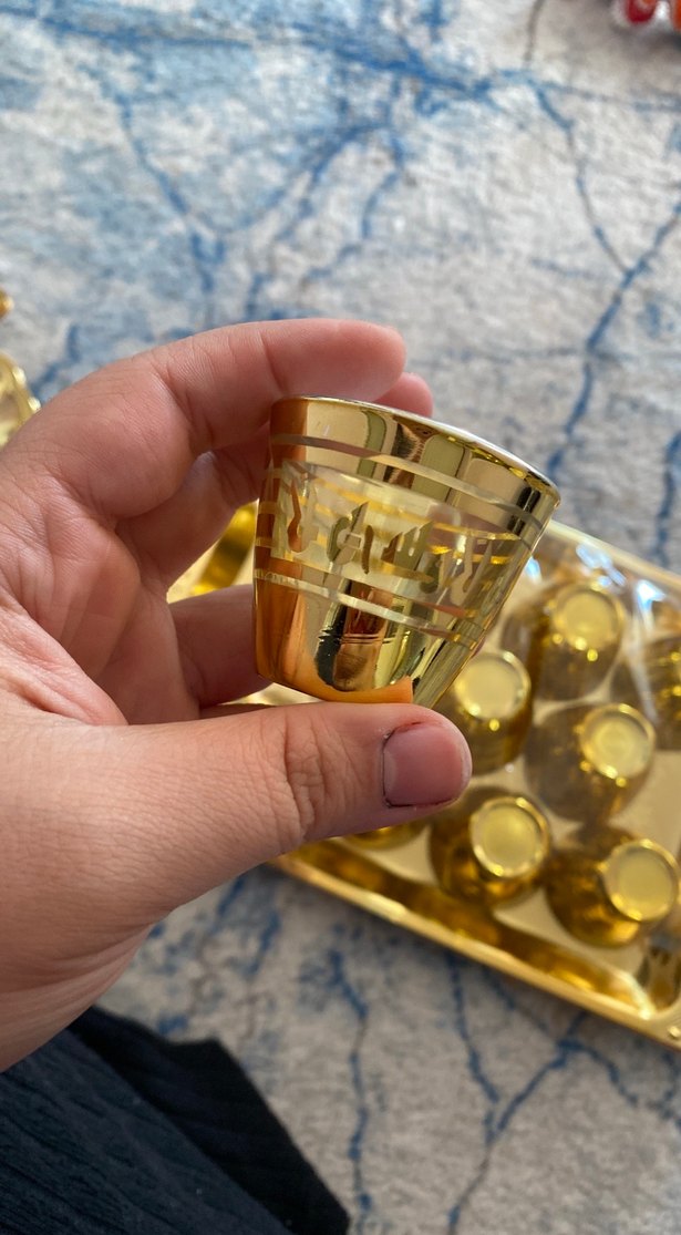 Parlak Altın Renkli 12'li Bardak Seti - Görsel 4