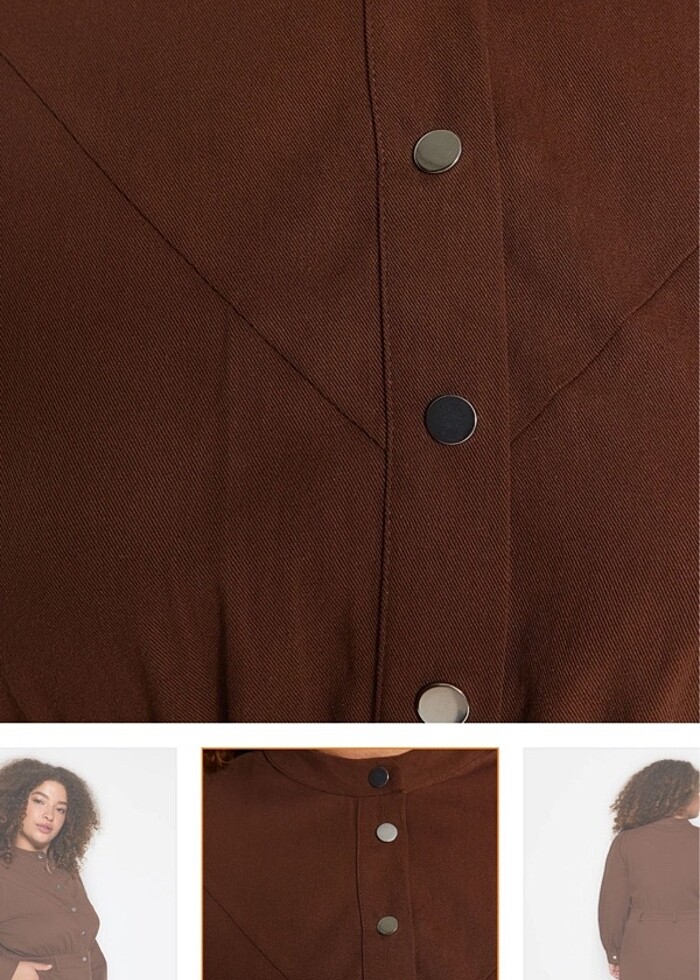 Kot elbise kahverengi - Görsel 3