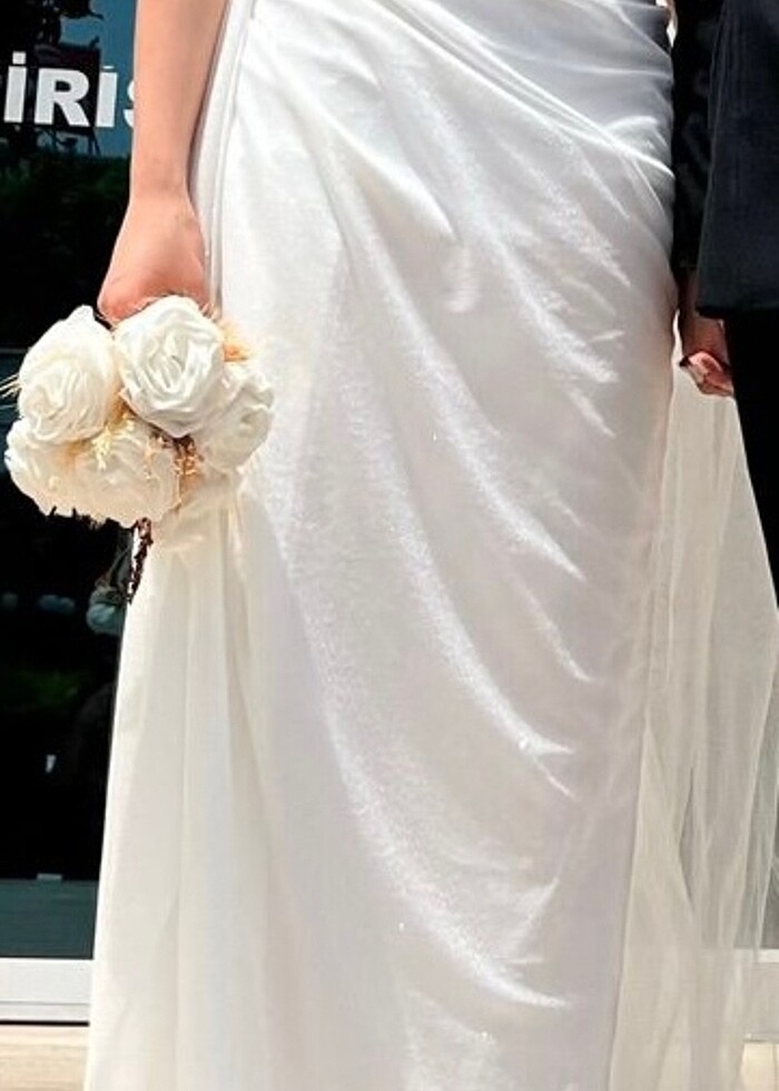 Beyaz simli abiye - Görsel 4