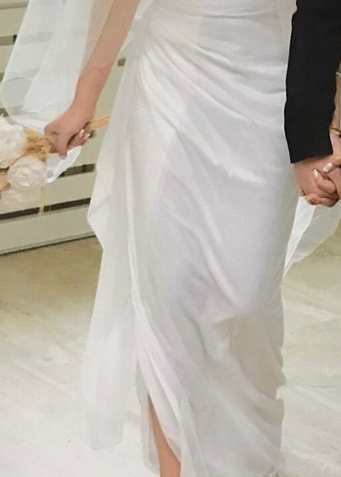 Beyaz simli abiye - Görsel 3