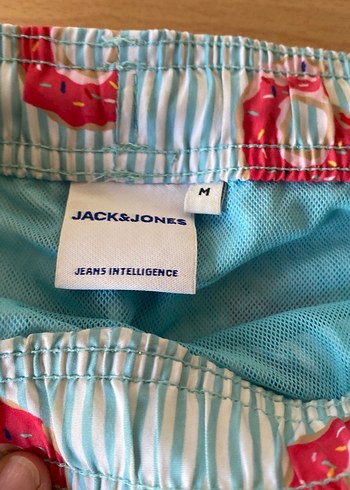 Erkek Mavi Renkli Mini Bağcıklı Şort mayo Jack Jones - Görsel 2