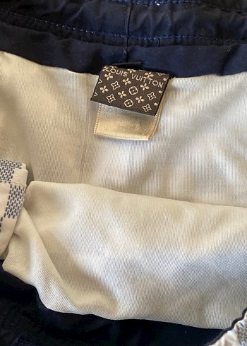 Gri Beyaz Kareli Erkek Midi Şort Louis vitton - Görsel 2