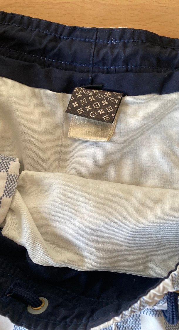 Gri Beyaz Kareli Erkek Midi Şort Louis vitton - Görsel 2