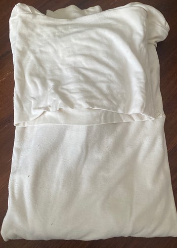 Beyaz Uzun Kollu Balıkçı Yaka Hamile Tişörtü - Görsel 4