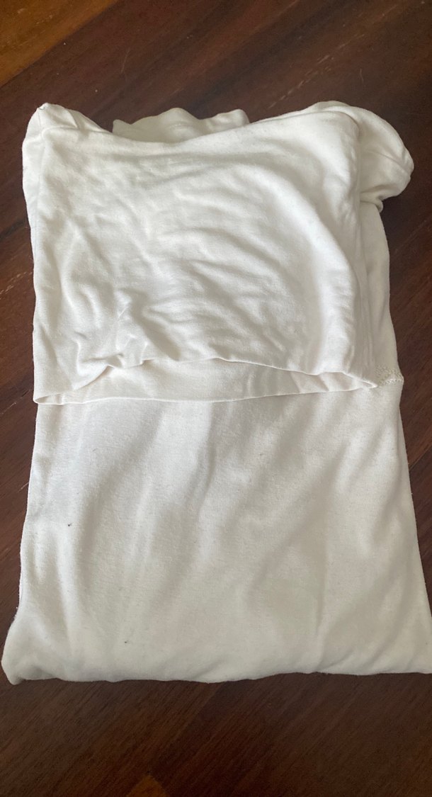 Beyaz Uzun Kollu Balıkçı Yaka Hamile Tişörtü - Görsel 4