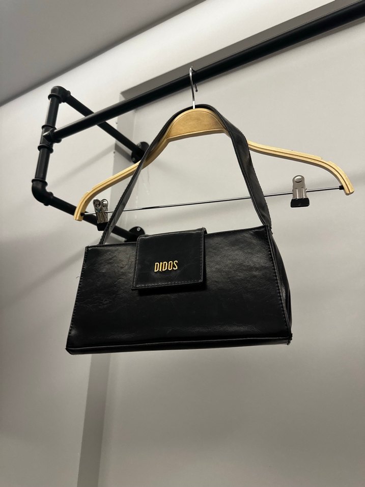 Kadın Siyah Deri Didos Omuz Çantası - Görsel 2