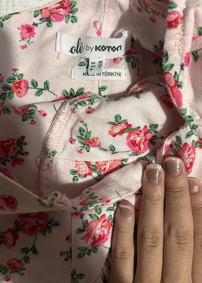 Koton çiçekli elbise - Görsel 2