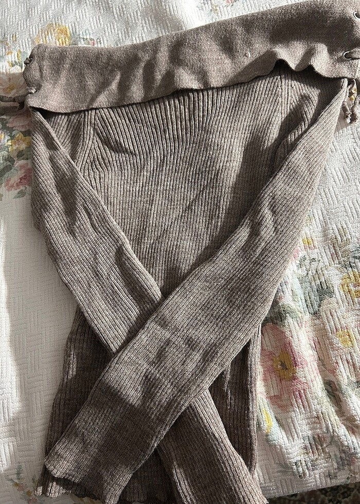 Vintage kayık yaka bluz - Görsel 2