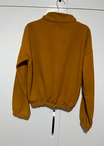 Diğer Kahverengi Yarım Fermuarlı Sweatshirt