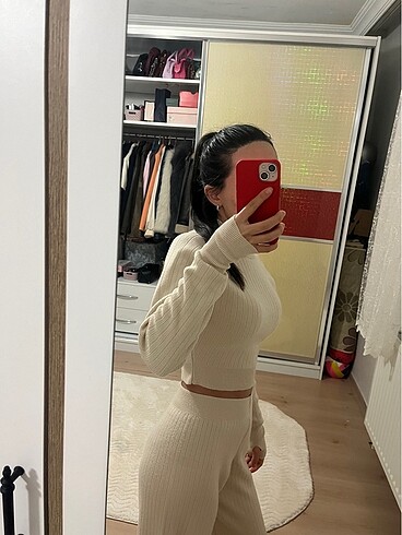 s Beden Trendyolmilla takım S beden krem
