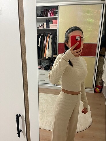 s Beden camel Renk Trendyolmilla takım S beden krem