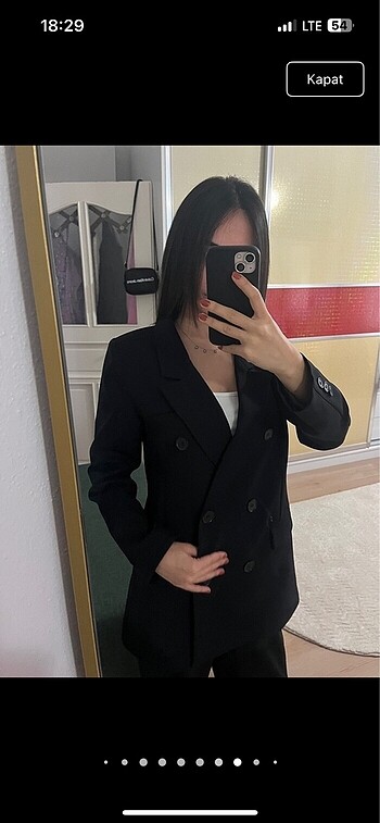 Siyah blazer ceket