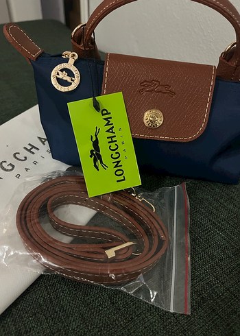 Beden lacivert Renk Longchamp Paris Kadın Kahverengi Deri Çapraz Çanta
