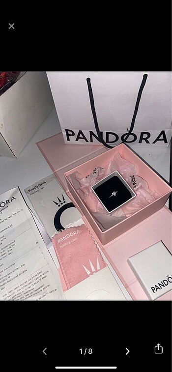 Beden beyaz Renk pandora kalpli yüzük