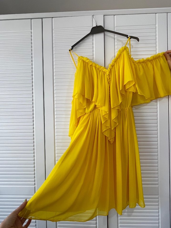 Sarı Mezuniyet Elbisesi - Görsel 2