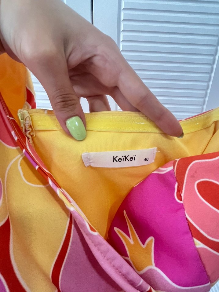 Çiçek Desenli Drapeli Mini Elbise - Görsel 3