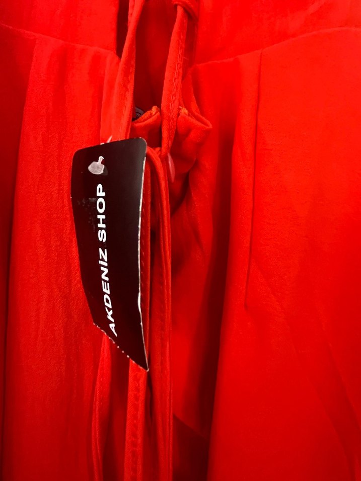 Kırmızı Mini Mezuniyet Elbise - Görsel 3