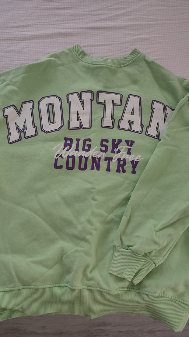 Yeşil Baskılı Kadın Sweatshirt - Görsel 3