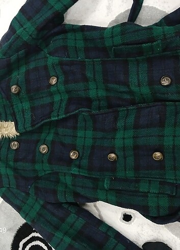 Yeşil kareli kaban - Görsel 3