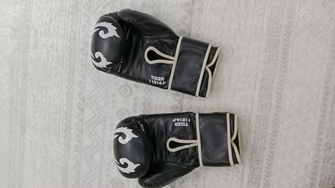 Diger Siyah Yılan Desenli Deri Boks Eldiveni - Görsel 2