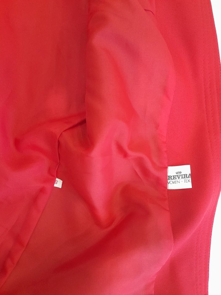 Düğmeli Kırmızı Kadın Blazer Ceket - Görsel 4