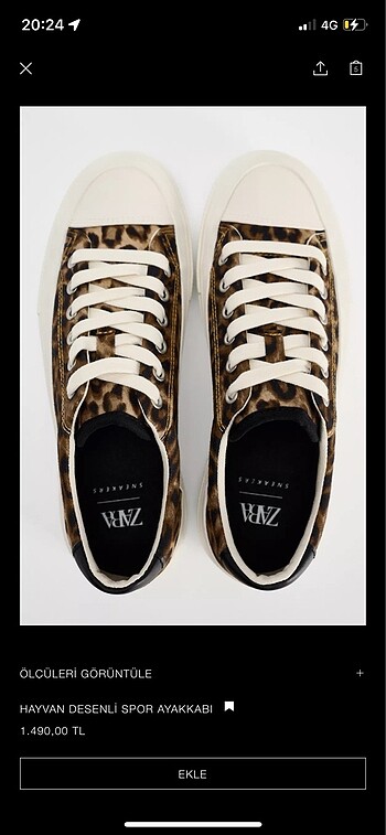 Zara Zara leopar ayakkabı