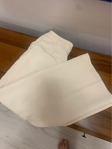Mado collection ekru geniş paça pantolon