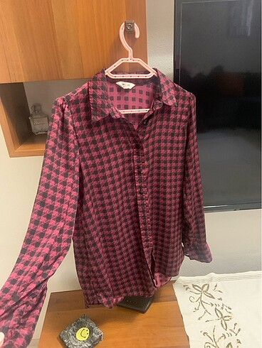34 Beden Bordo kazayağı gömlek