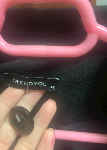 Düğmeli Siyah Kadın Blazer Ceket - Görsel 2