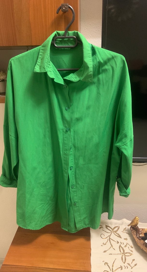 Yeşil Kadın gömlek - Görsel 2