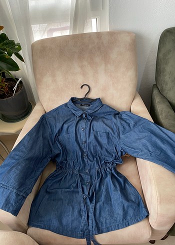 44 Beden mavi Renk Düğmeli Mavi Kadın Denim Ceket