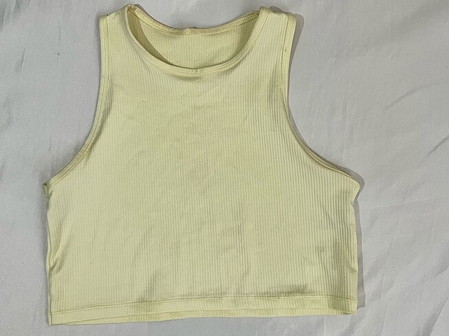 Sarı crop-top